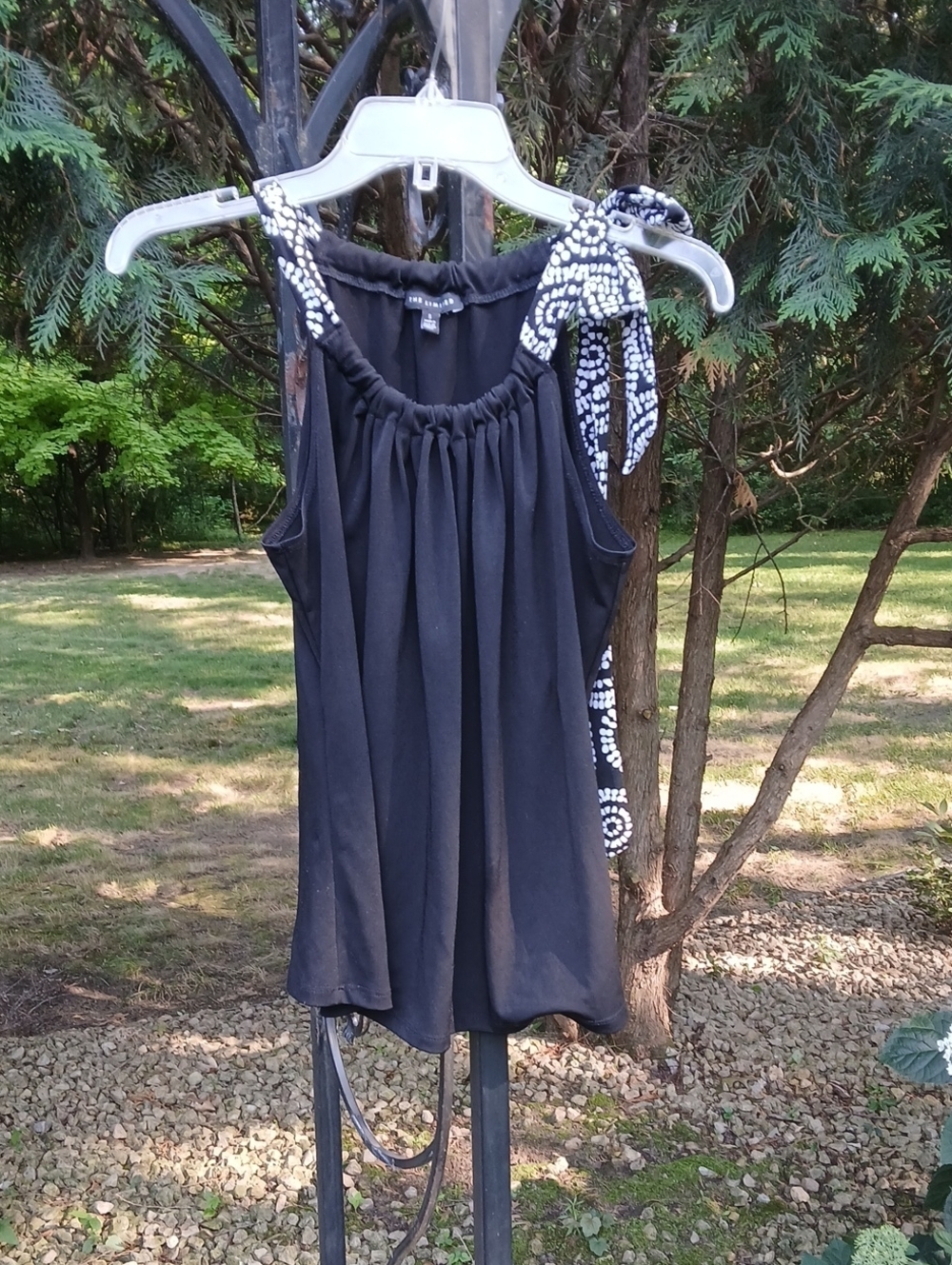 The Limited top black&white stretchy tank top Sz S